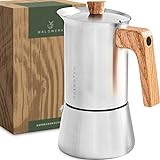 WALDWERK Espressokocher (300ml) - Espressokocher Induktion für alle Herdarten geeignet - Mokkakanne...