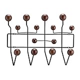 Generisch Kleiderhaken Holzkugel, Wandgarderobe mit 14 bunten Haken, Minimalistische Hakenleiste...