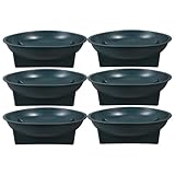 DIYEAH 6 Stück Grüne Runde Pflanzschalen aus Pp 16x16x5cm für Grab Garten und Blumenarrangements...