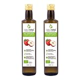 GreatVita Bio Apfelessig, naturtrüb & ungefiltert mit Essigmutter, (2 x 500 ml)