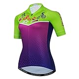 Damen-Fahrradtrikot, MTB-Top, Fahrrad-Shirt, kurzärmelig, Sommerbekleidung, Cuu0121, X-Groß