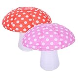 TOKIDNY 2 Stück Große Pilz-lampion Laternen aus Papier Deko für Party Kinderzimmer und Garten...
