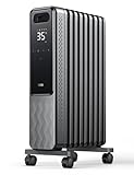 Dreo Ölradiator 2000W Energiesparend, Mobile Elektrische Heizung mit Fernbedienung, 3 Heizstufen, 4...
