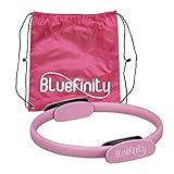 Bluefinity Pilates Ring mit Übungen, Doppelgriff, gepolstert, Widerstandsring Yoga, Fiberglas,...