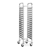 Royal Catering - Tablettwagen Abräumwagen (16 GN Einschübe, 80 mm Auflagenabstand, GN 1/1, 1/2,...