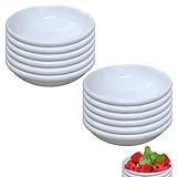 ZXJLWR 12 Stück Runde Dipschalen, 7cm Weiße Schälchen für Saucen und Sojasauce - Kleine...