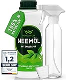 WENDOWERK® Neemöl [1000ml] - Inkl. Sprühflasche und Messbecher - Neemöl mit Emulgator zur...