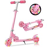 TENBOOM Roller Kinder ab 3 Jahre, 2 Räder Klappbar Scooter,3 Höhenverstellbare...