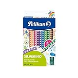 Pelikan 700627 Buntstifte Silverino, 12 Stück, dreieckig, dick