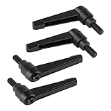 efuturetime 4 Stück Klemmhebel Griff, M8-16mm, Verstellbare Klemmhebel aus Kohlenstoffstahl,...