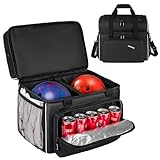 Jamiukro Bowling Balltasche, 2 Bälle Bowlingtasche mit abnehmbarem gepolstertem Kissen und...