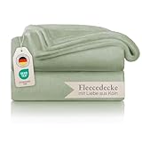 Blumtal Kuscheldecke flauschig - Oeko-TEX zertifizierte Fleecedecke 150x200 cm - Wohndecke 150x200...