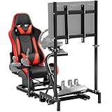 Anman G920 Racing Simulator Cockpit mit rotem Sitz und Monitorhalterung Passend für...