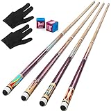 Pool Queue,AKLOT Pool Queues Satz von 4 Pool 58' Queue Sticks Pool Cue Erwachsene Kanadischer...