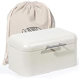 SYLANDO Brotkasten aus Metall mit Edelstahlgriff, Brot Lange Aufbewahren, Retro Brot Box,...