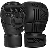 EVO Fitness MMA Handschuhe Herren Damen Leder Sparring Karate Taekwondo Grappling Muay Thai...