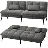 LUCKRACER Sofa 3 Sitzer Sofa Schlafsofa mit Schlaffunktion, überzug Futon Klappsofa, Bettcouch,...