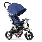 JHDPH3 3 IN 1 Kinder Kinder Dreirad, Sitz verstellbar, Baby kann flach sitzen oder liegen, Push-Stab...