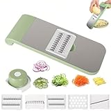 Multifunktions-Gemüseschneider, verstellbarer 5-in-1-Gemüsehacker, Mandolinenschneider for...