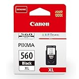 Canon Tinte - PG-560XL Original Drucker Tintenpatrone Schwarz mit hoher Reichweite - Druckt bis zu...