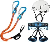 LACD Klettersteigset Ultimate 3.0 Ferrata Klettersteigset, Black-orange Klettergurt Start 2.0...