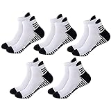 ENERRGECKO 5-Pack Herren SöCkchen Geschnitten Komfort Kissen Socken zum Radfahren FußBall Socken