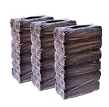 Pinikay Holzbriketts 100% Eiche – 8-eckig mit Loch – Premium Qualität – Hoher Heizwert –...