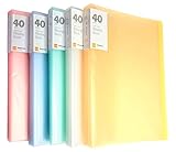 KAHEIGN 5Pcs A4 PP Sichtbuch, 40 transparente Taschen Präsentationsbuch aus massivem Polypropylen...