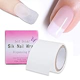 Luvadeyo 3 Rolls of Self-Adhesive Silk Nail Wrap Strengthening Nail Protection for UV Gel Acrylic...