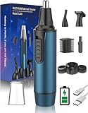 Nasenhaartrimmer Herren, 3 in 1 Nasenhaarentferner und Ohrhaarschneider, USB Wiederaufladbar...