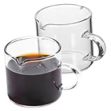 Ipetboom 2 Stück Espresso Tassen Kleine Kaffeetassen mit Doppel Ausguss Komfortabler Griff...