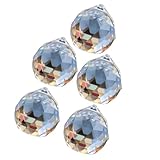 Amosfun 5 Stück Teiliges Kristall Anhänger Transparent Weiß Hängend Dekorative Prismen für...