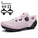 NGARY Fahrradschuhe MTB Damen, Radsportschuhe Atmungsaktive Mountainbike Schuhe kompatibel mit SPD 2...