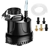 Lnicez Maximale 25W 1500L/H Mini Wasserpumpe Tauchpumpe Förderpumpe Aquarium pumpe Tauchpumpe für...