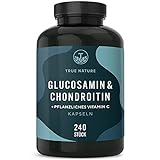 Glucosamin Chondroitin Hochdosiert - 240 Kapseln - mit Vitamin C (trägt zur normalen...