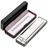 Omnikryp Mundharmonika C Dur, Blues Diatonische Mundharmonika, Harmonika mit 10 Löcher, Messing...