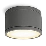 SSC-LUXon CELI-WX Aufbau LED Strahler dimmbar 230V für Bad & Außen IP44 - Badstrahler anthrazit...