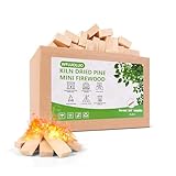 WFLUOLUO Mini-Feuerstäbchen aus Holz, ofengetrocknetes Brennholz, kleines, rindloses Brennholz,...