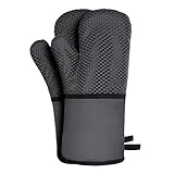 Ofenhandschuhe Hitzebestaendig bis 300°C - Ewigsonne Topfhandschuhe Silikon Anti-Rutsch -...