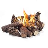 ATR Art to REAL Deko Holz für Ethanol Kamin,9 Pcs Keramik Holz Ethanol Kamin,Keramik...