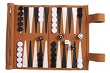 SKIKHN Backgammon Spiel Set,35.5X25CM Klassisches Backgammon-Set,Backgammon Reise,Tragbar Reisespiel...