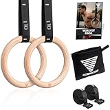 GORNATION Turnringe Holz, Gym Rings, Ringe für Calisthenics, Turnen, Fitness, Sport, Olympische...