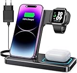 3 in 1 Kabellose Ladestation für iPhone und Apple Watch Airpods, Wireless Charger für iPhone 16 15...
