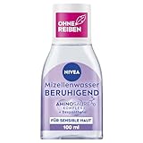 NIVEA Beruhigendes Mizellenwasser, Mizellen Reinigungswasser für sensible Haut, parfümfreies...