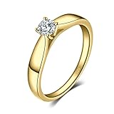 JewelryPalace Zirkonia Verlobungsring Eheringe Promise Ring Silber 925 Damen, Solitär Silberringe...