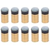 VGEBY 10 Stück Billard Queue Spitzen, Billard Schraubleder Snooker Cue Tips Ersatz durch Cue Stick...