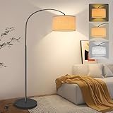 Fortand Bogenlampe Wohnzimmer Stehlampe, LED Stehleuchte mit 3 Farbtemperaturen 12W E27 Bogenleuchte...