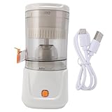 Elektrische Zitruspresse, kabellose Zitruspresse, tragbar, wiederaufladbar, kleine Maschine für die...