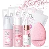 Japan Sakura Skincare Set für Teenager-Mädchen, Sakura Hautpflege Set Geschenkset Frauen,...