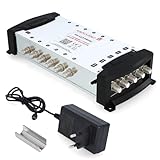 [ Test SEHR GUT *] ZEHNDER 5/12 Multischalter für Quattro & Quad LNB, Multiswitch für 1 Satelliten...